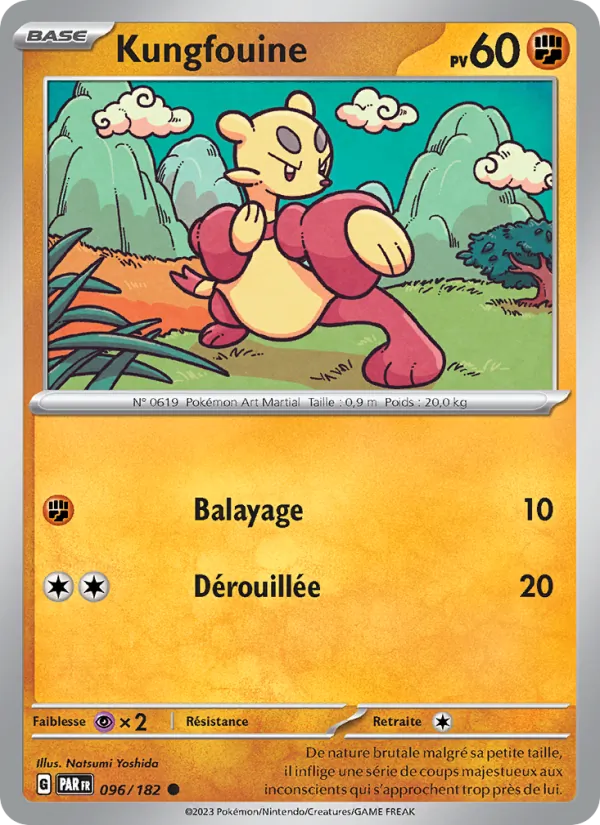 Carte Pokémon Kungfouine de l'extension Faille Paradoxe