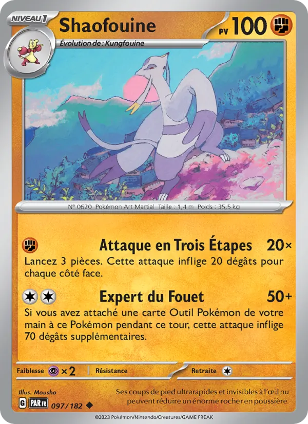 Carte Pokémon Shaofouine de l'extension Faille Paradoxe