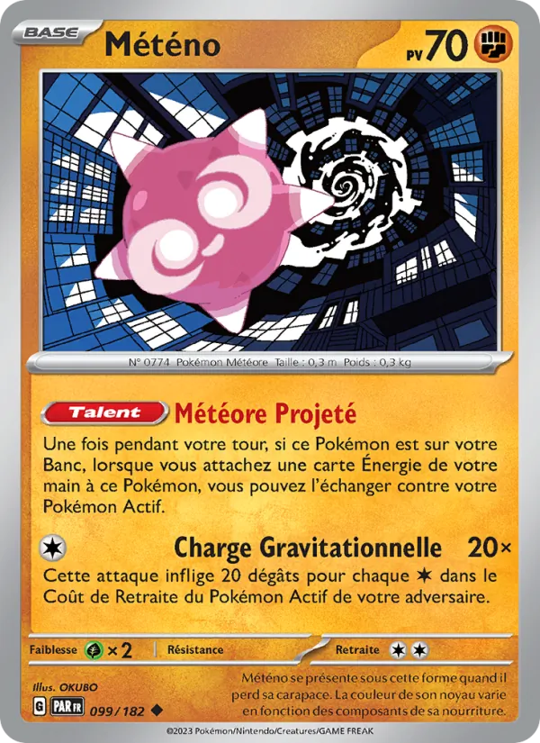 Carte Pokémon Météno de l'extension Faille Paradoxe