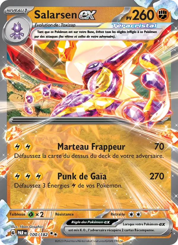 Carte Pokémon Salarsen-ex de l'extension Faille Paradoxe