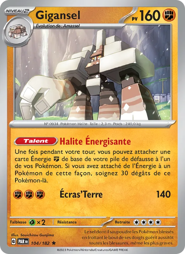 Carte Pokémon Gigansel de l'extension Faille Paradoxe
