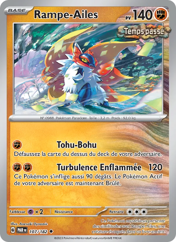 Carte Pokémon Rampe-Ailes de l'extension Faille Paradoxe