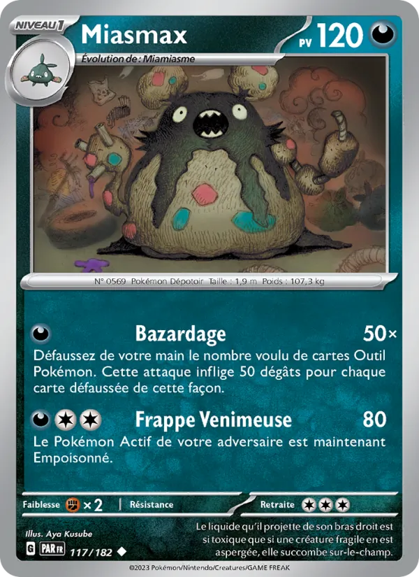 Carte Pokémon Miasmax de l'extension Faille Paradoxe