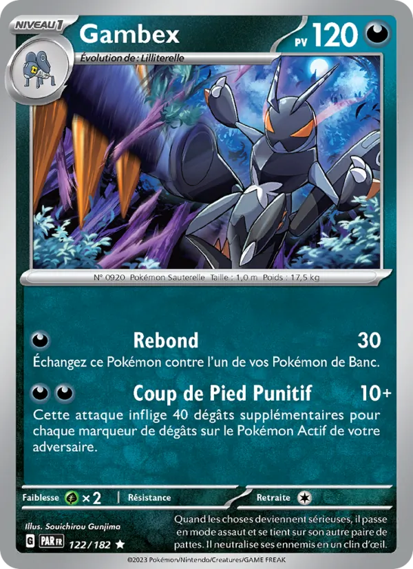 Carte Pokémon Gambex de l'extension Faille Paradoxe