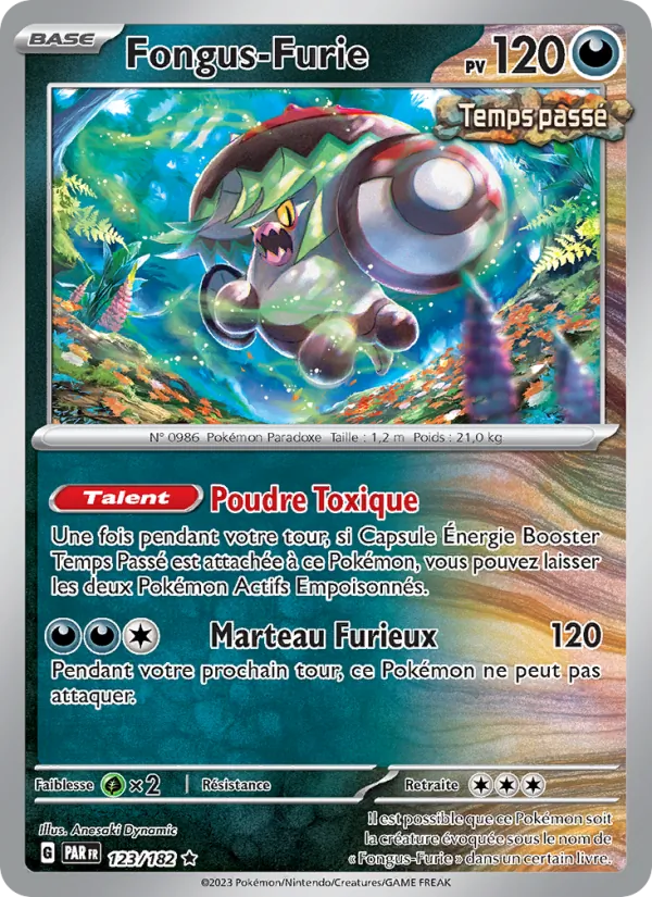 Carte Pokémon Fongus-Furie de l'extension Faille Paradoxe