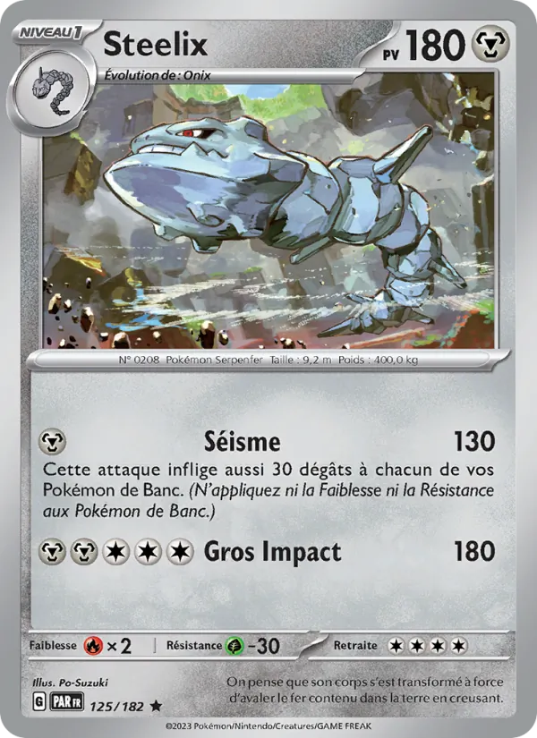 Carte Pokémon Steelix de l'extension Faille Paradoxe