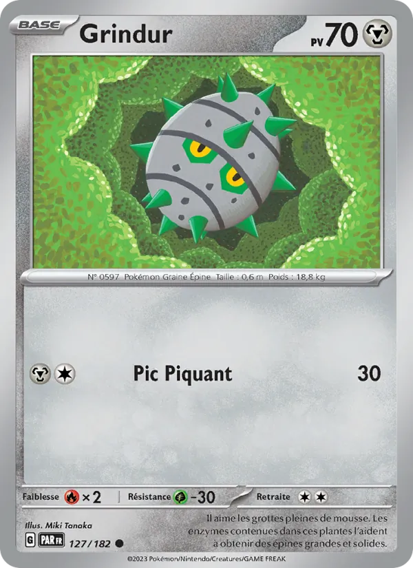 Carte Pokémon Grindur de l'extension Faille Paradoxe