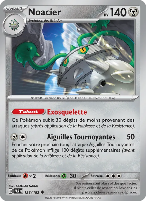 Carte Pokémon Noacier de l'extension Faille Paradoxe