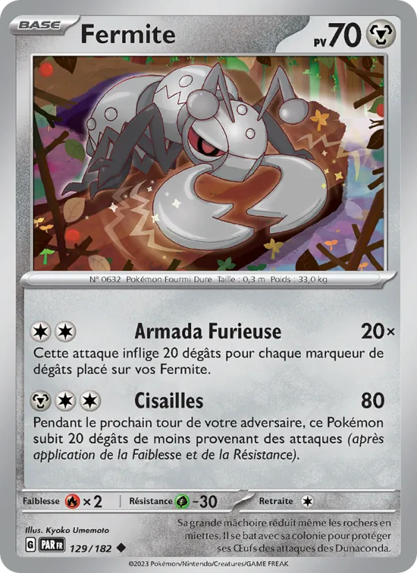 Carte Pokémon Fermite de l'extension Faille Paradoxe