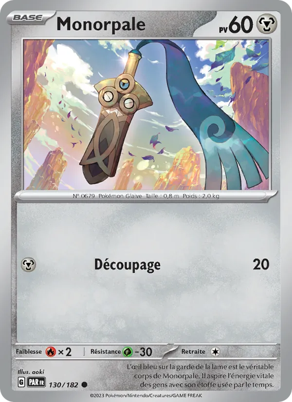 Carte Pokémon Monorpale de l'extension Faille Paradoxe