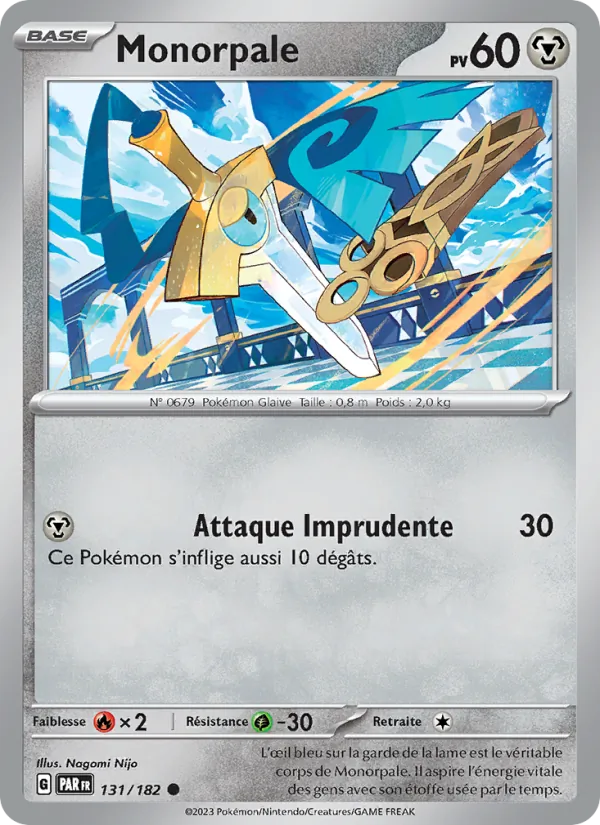 Carte Pokémon Monorpale de l'extension Faille Paradoxe