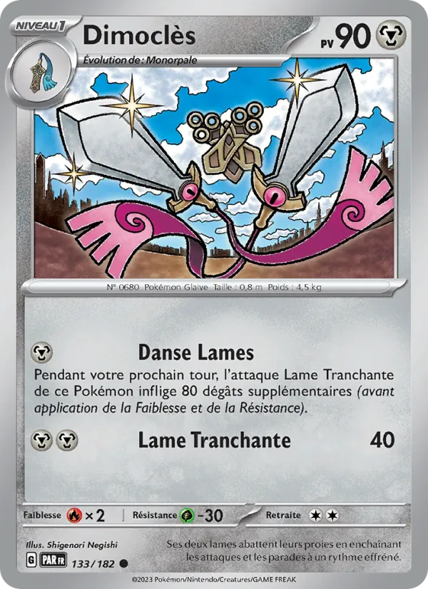 Carte Pokémon Dimoclès de l'extension Faille Paradoxe