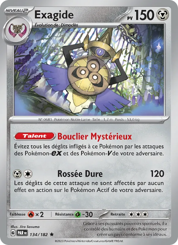 Carte Pokémon Exagide de l'extension Faille Paradoxe