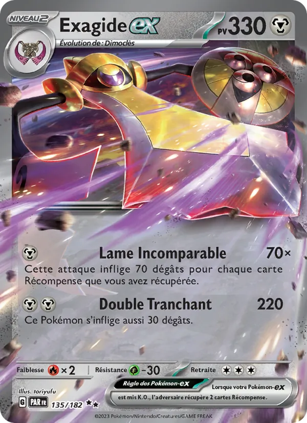 Carte Pokémon Exagide-ex de l'extension Faille Paradoxe