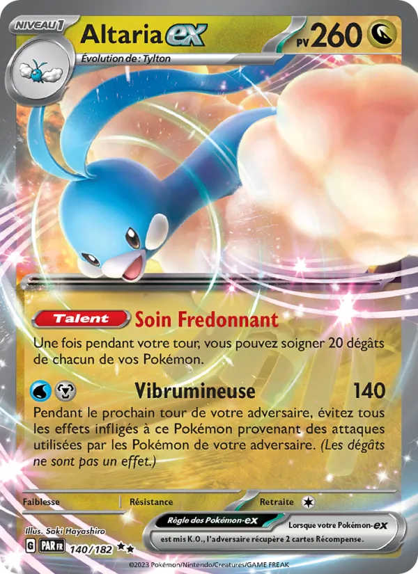 Carte Pokémon Altaria-ex de l'extension Faille Paradoxe