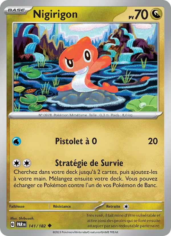 Carte Pokémon Nigirigon de l'extension Faille Paradoxe