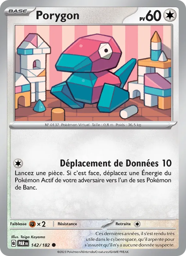 Carte Pokémon Porygon de l'extension Faille Paradoxe