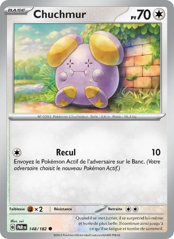 Carte Pokémon Chuchmur de l'extension Faille Paradoxe