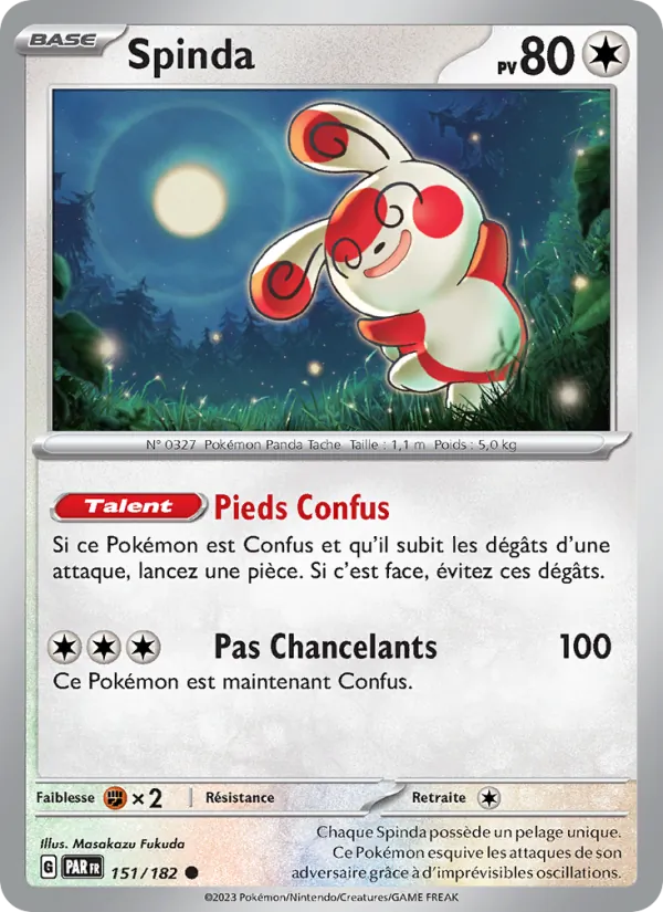 Carte Pokémon Spinda de l'extension Faille Paradoxe