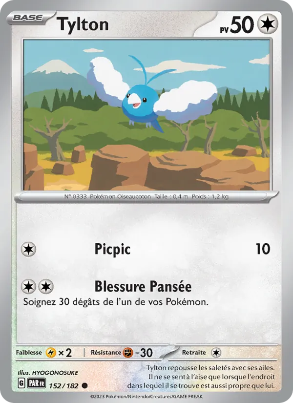 Carte Pokémon Tylton de l'extension Faille Paradoxe