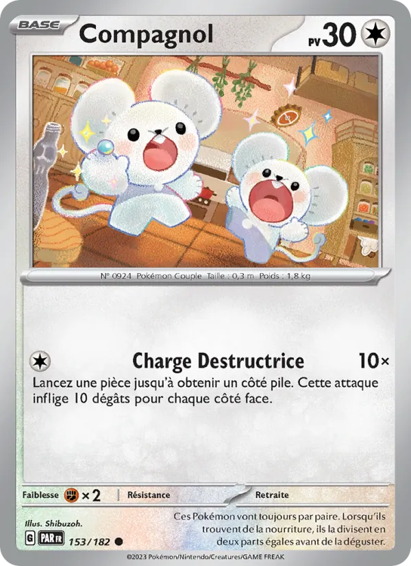 Carte Pokémon Compagnol de l'extension Faille Paradoxe