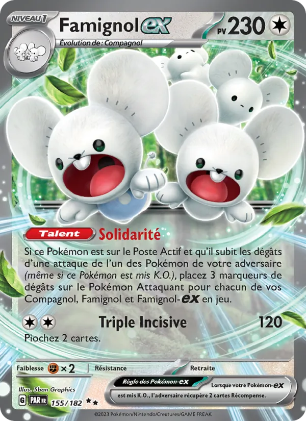 Carte Pokémon Famignol-ex de l'extension Faille Paradoxe