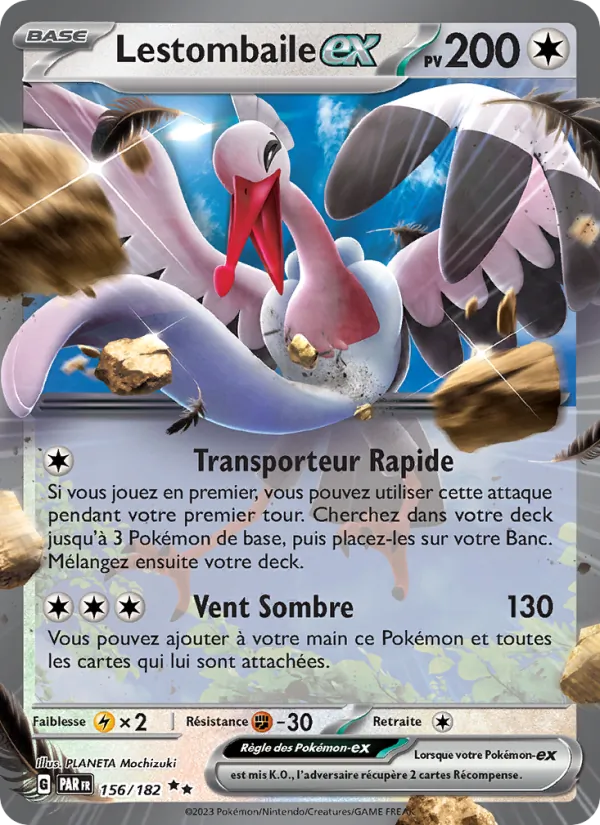 Carte Pokémon Lestombaile-ex de l'extension Faille Paradoxe