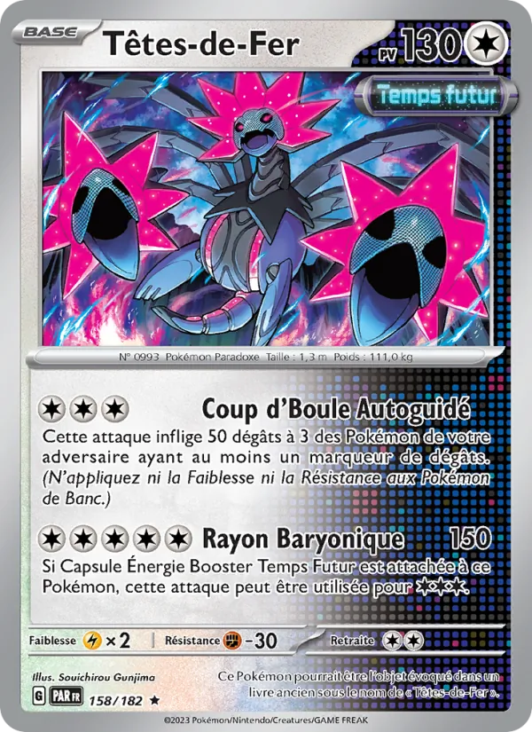 Carte Pokémon Têtes-de-Fer de l'extension Faille Paradoxe