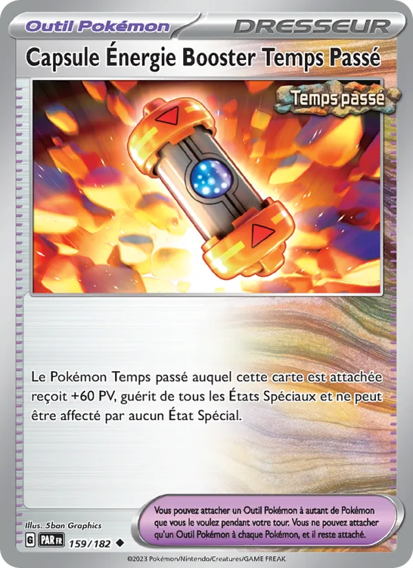Carte Pokémon Capsule Énergie Booster Temps Passé de l'extension Faille Paradoxe
