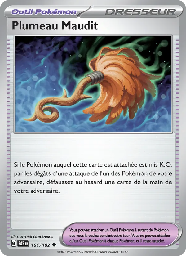 Carte Pokémon Plumeau Maudit de l'extension Faille Paradoxe