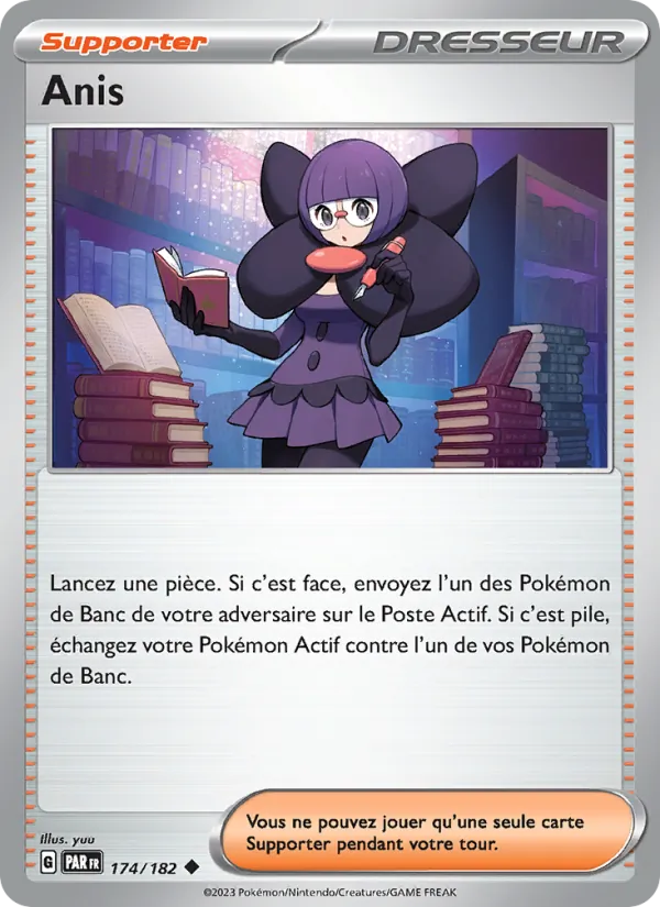Carte Pokémon Anis de l'extension Faille Paradoxe