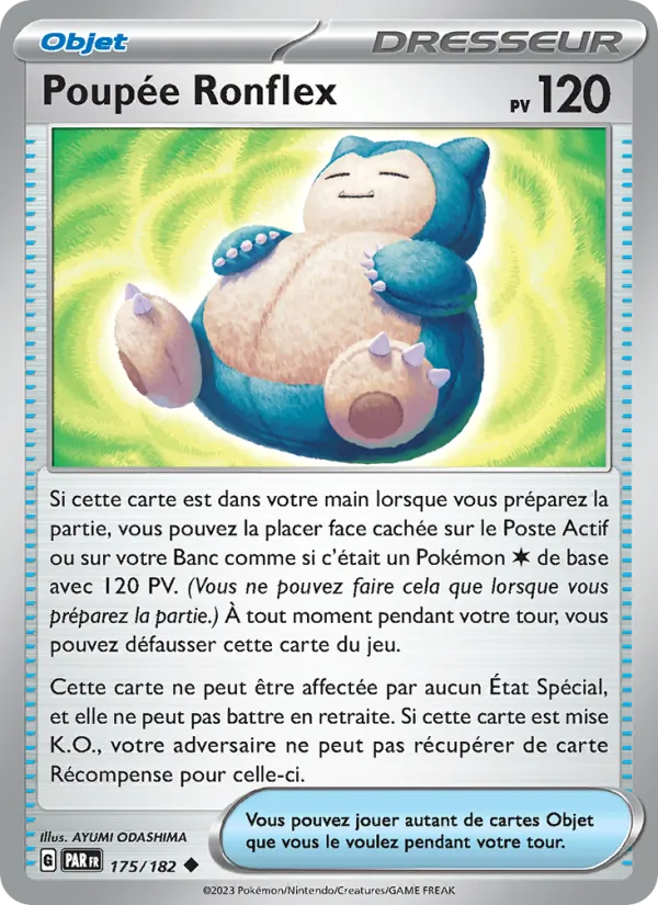 Carte Pokémon Poupée Ronflex de l'extension Faille Paradoxe
