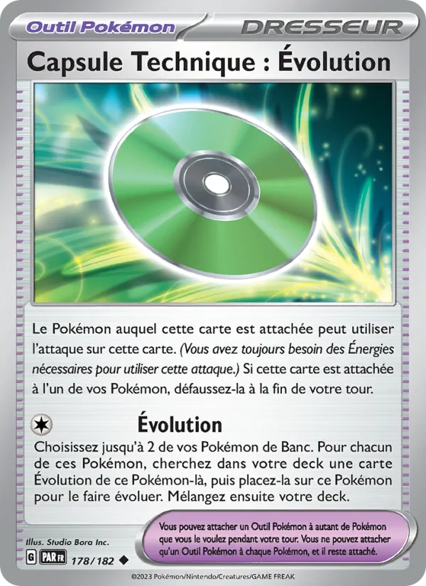 Carte Pokémon Capsule Technique : Évolution de l'extension Faille Paradoxe