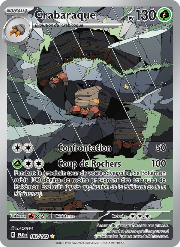 Carte Pokémon Crabaraque de l'extension Faille Paradoxe