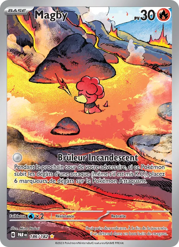 Carte Pokémon Magby de l'extension Faille Paradoxe