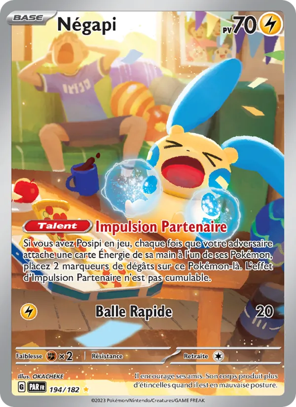 Carte Pokémon Négapi de l'extension Faille Paradoxe