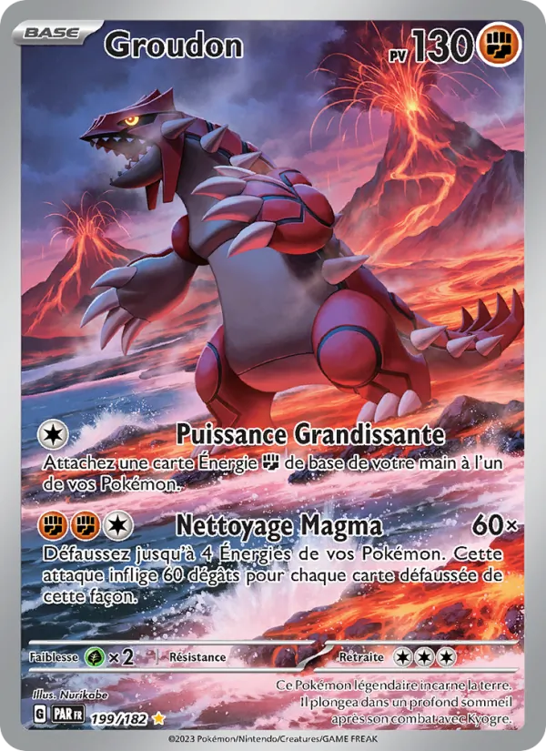Carte Pokémon Groudon de l'extension Faille Paradoxe