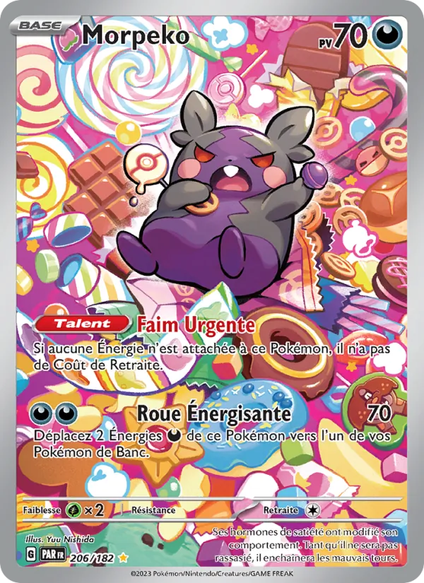 Carte Pokémon Morpeko de l'extension Faille Paradoxe