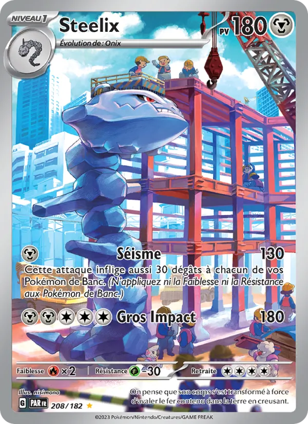Carte Pokémon Steelix de l'extension Faille Paradoxe