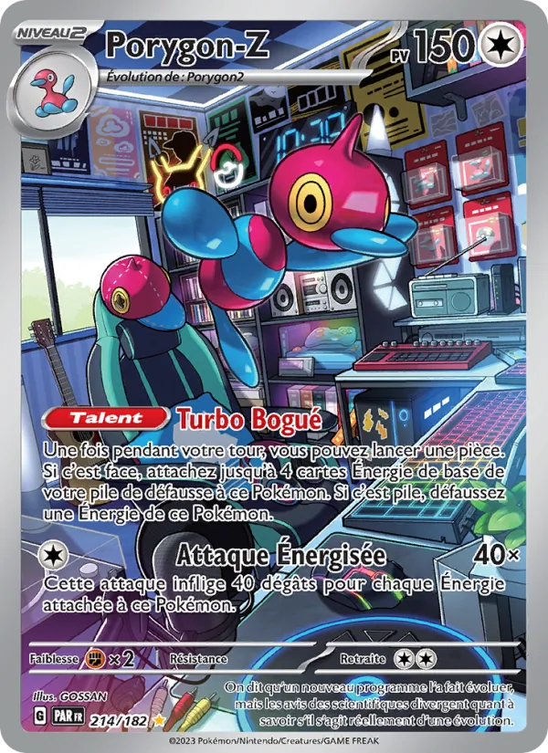 Carte Pokémon Porygon-Z de l'extension Faille Paradoxe