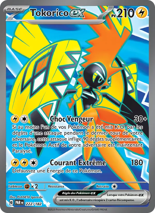 Carte Pokémon Tokorico-ex de l'extension Faille Paradoxe