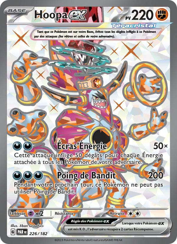 Carte Pokémon Hoopa-ex de l'extension Faille Paradoxe