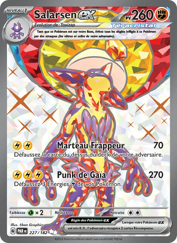 Carte Pokémon Salarsen-ex de l'extension Faille Paradoxe