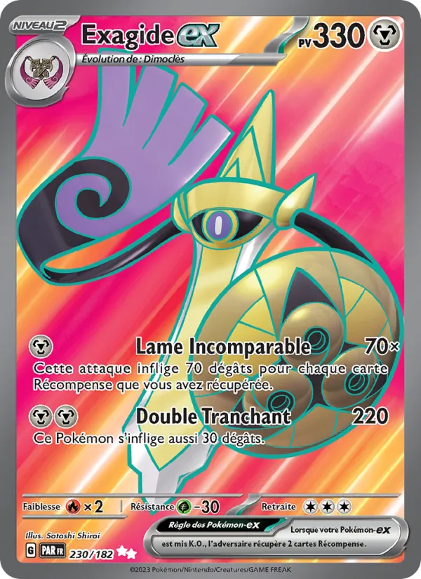Carte Pokémon Exagide-ex de l'extension Faille Paradoxe