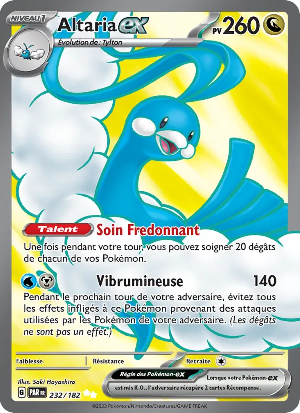Carte Pokémon Altaria-ex de l'extension Faille Paradoxe