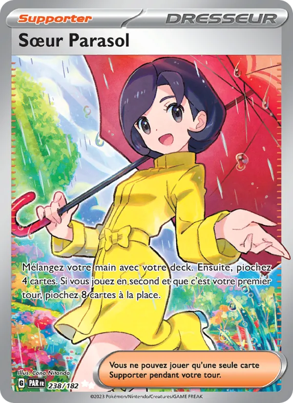 Carte Pokémon Sœur Parasol de l'extension Faille Paradoxe