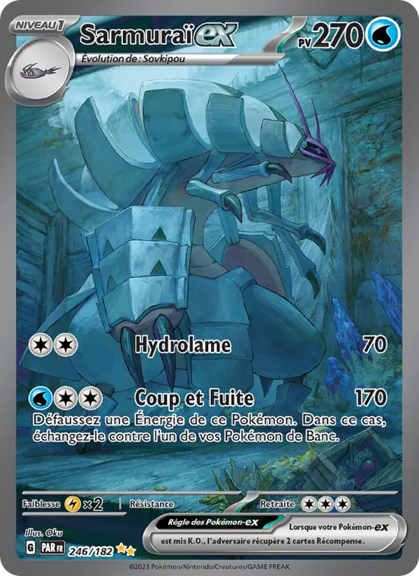 Carte Pokémon Sarmuraï-ex de l'extension Faille Paradoxe