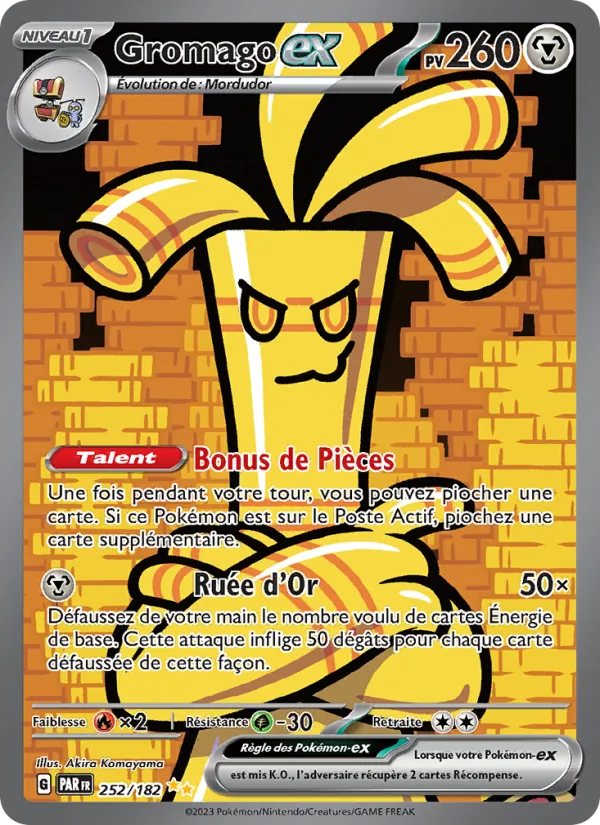 Carte Pokémon Gromago-ex de l'extension Faille Paradoxe