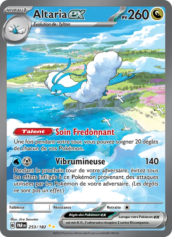 Carte Pokémon Altaria-ex de l'extension Faille Paradoxe