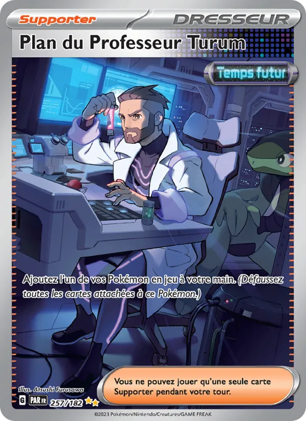 Carte Pokémon Plan du Professeur Turum de l'extension Faille Paradoxe